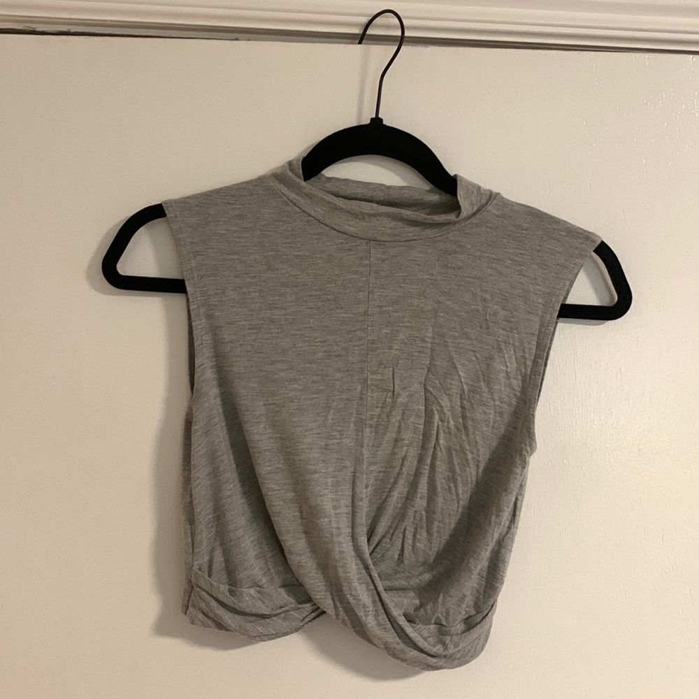 Gray crop top
